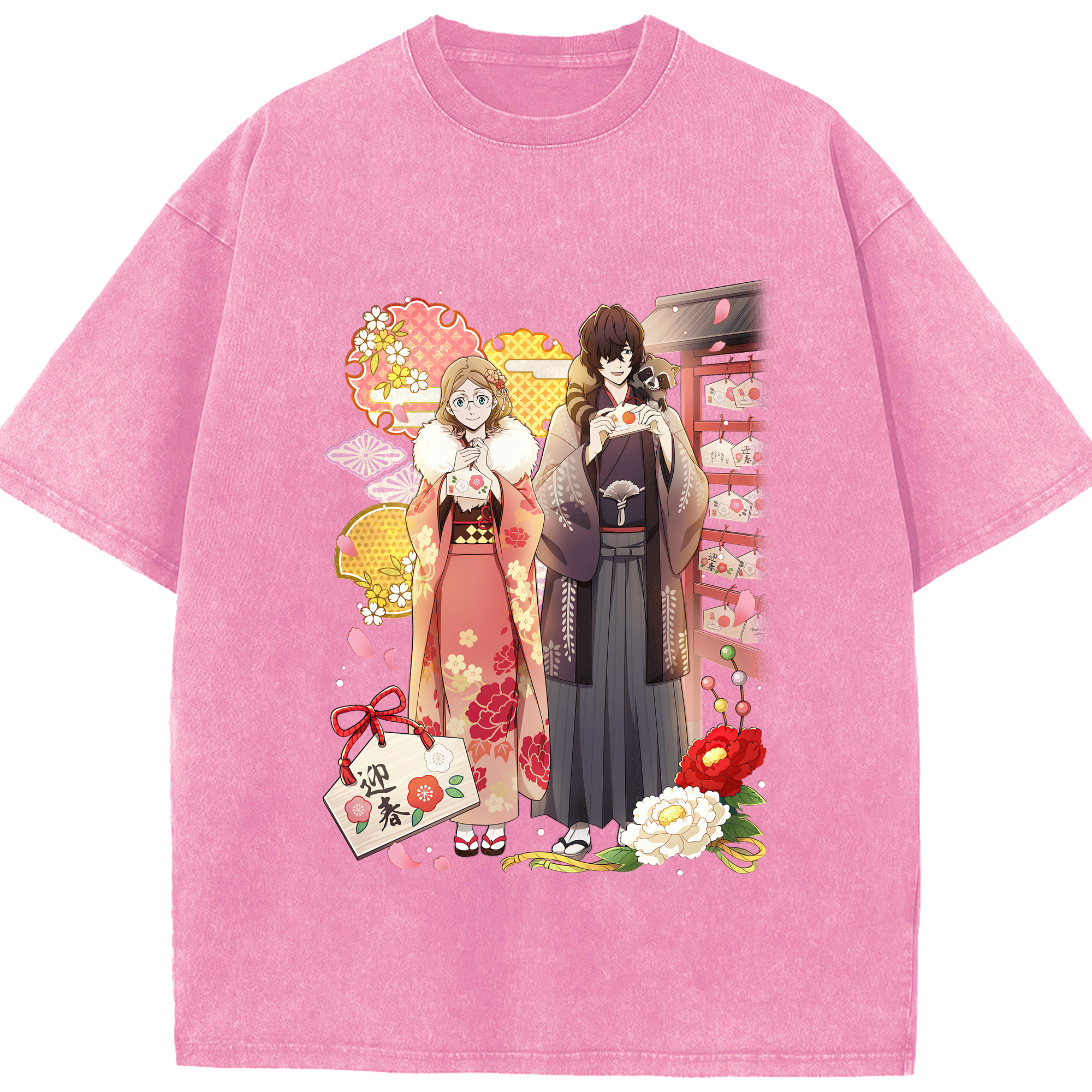 （画像用） 文豪ストレイドッグス Bungo Stray Dogs 綿100% ヴィンテージ風 半袖Tシャツ（フロントプリント）